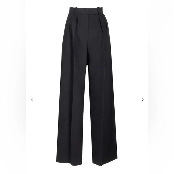 KHAITE Black Wide Leg Pants RUNS SMALL - Picture 4 of 11